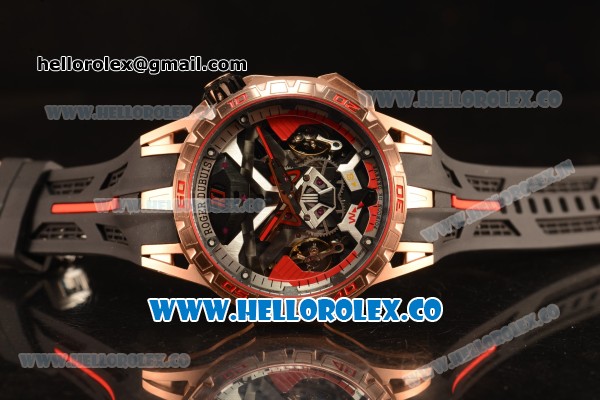 Roger Dubuis Excalibur One-Off Double Tourbillon Black PVD Case Perfect Clone With Miyota 6T51 - Click Image to Close